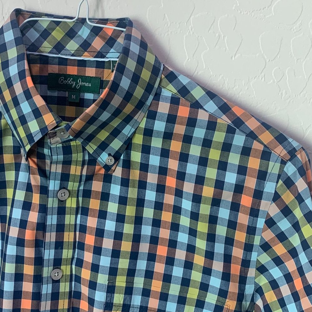 BOBBY JONES Men's Long Sleeve Button-Down Collared Dress Shirt Like New Medium